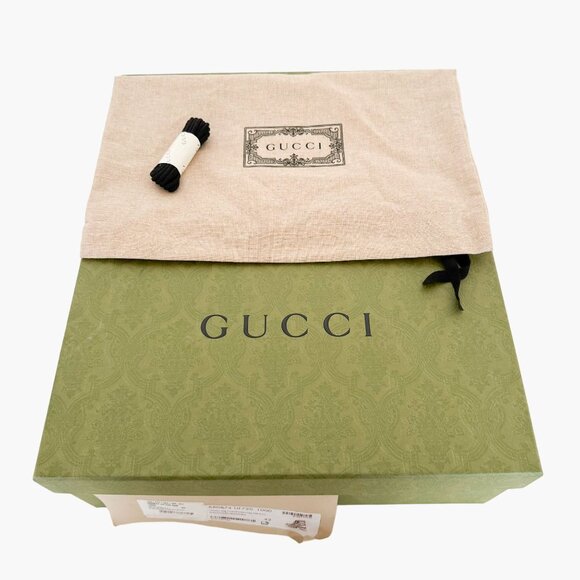 Gucci Romance GG Quilted Snow Boot EU 42 US 12 Black Nylon Leather Puffer Combat - Picture 15 of 16